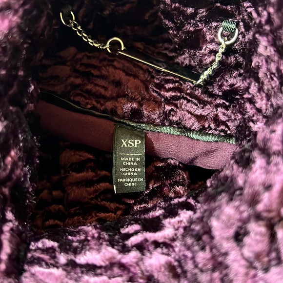 SzXSP White House  Black Market Persian Coat in Plum - Picture 7 of 7